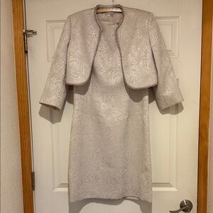 Elegant Cream Mini Dress with Jacket